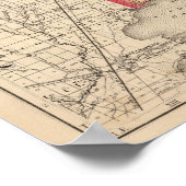 Kaart van St Clair County, Michigan Poster (Hoek)