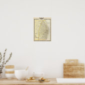 Kaart van St. Louis City Poster (Keuken)