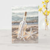 Kaart van Starfish en flesje 32e Jubileum (Gele Bloem)