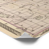 Kaart van Steuben County Indiana Poster (Hoek)