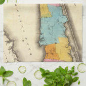 kaart van Suffolk New York (1829) Theedoek (Gevouwen)