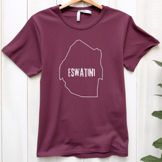 Kaart van Swaziland Swaziland Swazi Line T-shirt