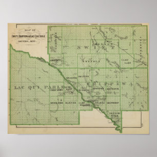 Kaart van Swift, Minnesota Poster