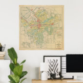 kaart van Syracuse NY (1918) Poster (Thuiskantoor)