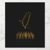 Kaart van Taiwan, Gold Map Wijn Etiket (Enkel label)