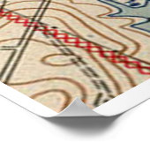 kaart van Tallahassee Florida (1940) Poster (Hoek)