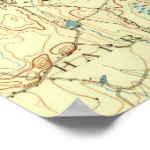  kaart van Tarrytown NY en de Hudson Poster (Hoek)