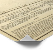 Kaart van Tennessee Poster (Hoek)