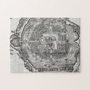 Kaart van Tenochtitlan Legpuzzel