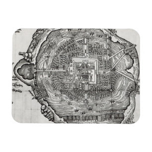 Kaart van Tenochtitlan Magneet