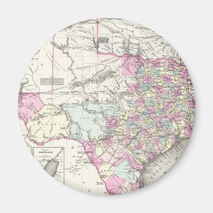 kaart van Texas (1855) Magneet