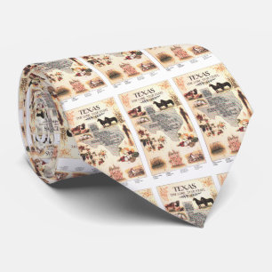  kaart van Texas (1912) Stropdas