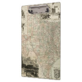 Kaart van Texas met County Borders Klembord (Links)