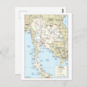 Kaart van Thailand (Voorkant / Achterkant)