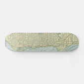  kaart van Toronto (1901) Skateboard (Horizontaal)