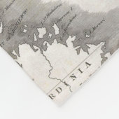  kaart van Toscane (1814) Fleece Deken (Hoek)