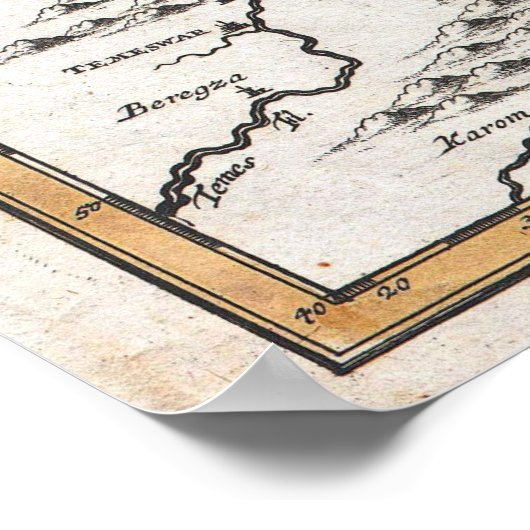  kaart van Transsylvanië (1720) Poster (Hoek)