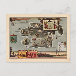 Kaart van Treasure Island door Robert Louis Steven