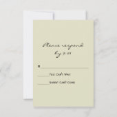 Kaart van Tropische Beach Wedding RSVP-respons (Achterkant)
