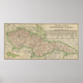 kaart van Tsjechië (1920) Poster (Voorkant)