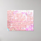  kaart van Tulsa Oklahoma (1954) Canvas Afdruk (Voorkant)