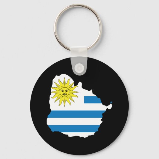 Kaart van Uruguay Sleutelhanger (Voorkant)