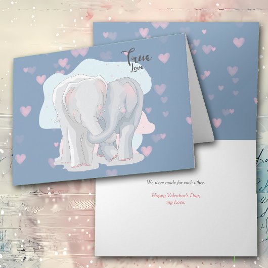 Kaart van Valentijn van de Liefde van de olifant