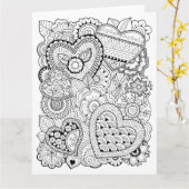 Kaart van Valentijn van het Hart van de liefde de (Gele Bloem)