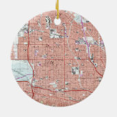  kaart van Van Nuys California (1966) Keramisch Ornament (Achterkant)