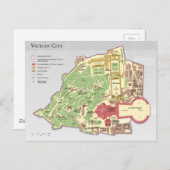 Kaart van Vaticaanstad (Voorkant / Achterkant)