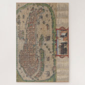  kaart van Venetië (1572) Legpuzzel (Verticaal)
