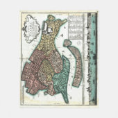  kaart van Venetië (1729) Fleece Deken (Voorkant)