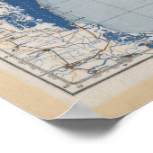 Kaart van Venetië, Italië Poster (Hoek)