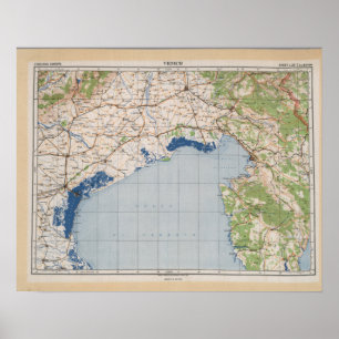 Kaart van Venetië, Italië Poster