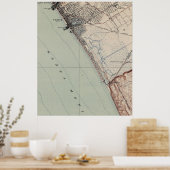  kaart van Venice Beach California (1923) Poster (Keuken)