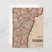 Kaart van Vermont (Voorkant / Achterkant)