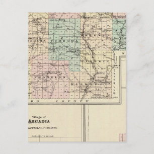 Kaart van Vernon County, Arcadia en Viroqua