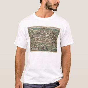 Kaart van Vilnius, Litouwen, van "Civitates Orbis  T-shirt