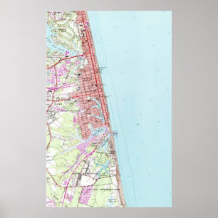  kaart van Virginia Beach (1965) 2 Poster