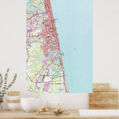  kaart van Virginia Beach (1965) 2 Poster (Keuken)