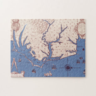 Kaart van Virginia Legpuzzel