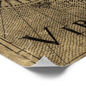 Kaart van Virginia van John Smith (1624) Poster (Hoek)