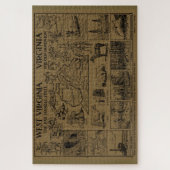kaart van Virginia & West Virginia (1912) Legpuzzel (Verticaal)