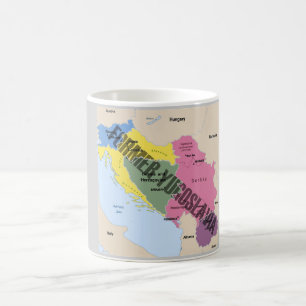 KAART VAN VOORMALIG JOEGOSLAVIË KOFFIEMOK