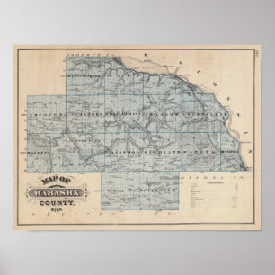 Kaart van Wabasha County, Minnesota Poster