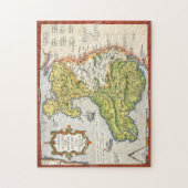  kaart van Wales en Anglesey 1579 Legpuzzel (Verticaal)