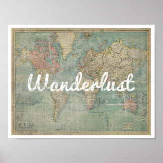 kaart van Wanderlust Poster