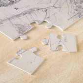  kaart van Warschau Polen (1836) Legpuzzel (Zijkant)