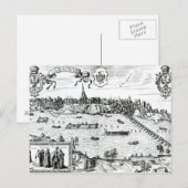 Kaart van Warschau, van "Civitates Orbis Terrarum" (Voorkant / Achterkant)