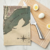 Kaart van Washington D.C. (1793) Theedoek (Quarter Fold)